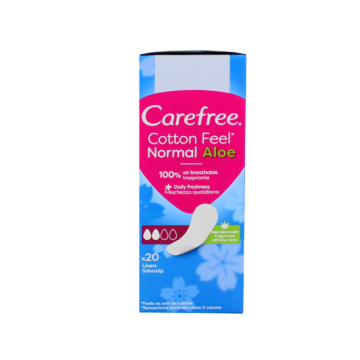 Carefree Cotton Feel Normal Aloe Fragranza All'aloe Vera Salvaslip 20 Pezzi