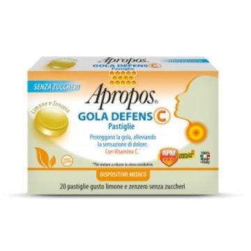 Apropos Gola Defens 20 Pastiglie Gusto Limone e Zenzero