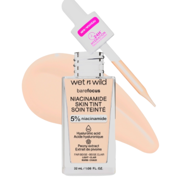 WET N WILD - Bare Focus - Fondotinta Con Niacinamide - Cream Beige