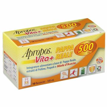 Apropos Vita+ Pappa Reale Integratore Alimentare 10 Flaconcini 500 mg