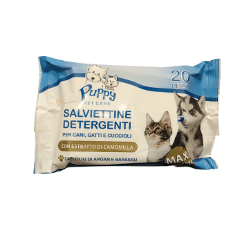 Idrofil Salviettine Detergenti Camomilla Per Animali 20 Pezzi