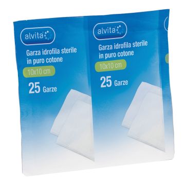Alvita Garza Idrofila 10x10 cm 25 Pezzi