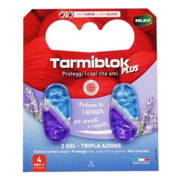 RELEVI - Tarmiblok Plus Lavanda - Profumatore Gel 2 Profumatori