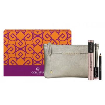 COLLISTAR - Cofanetto Unico Mascara Volume Nero Intenso + Professionale Matita Occhi Nera + Beauty-Bag The Bridge
