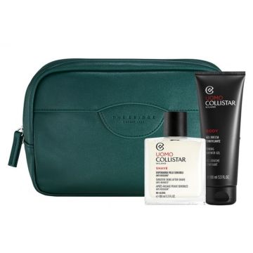 Cofanetto uomo dopobarba pelli sensibili 100 ml + gel doccia tonificante 100 ml + beauty bag verde the bridge