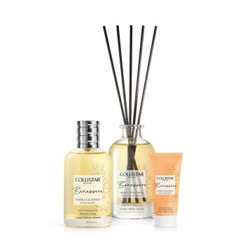 Cofanetto benessere neroli elicriso eau de toilette 100 ml + crema soffice corpo 50 ml + fragranza ambiente 100 ml