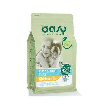 Oasy Cane Lifestage Puppy&Junior Small Pollo 1 Kg   New Pack