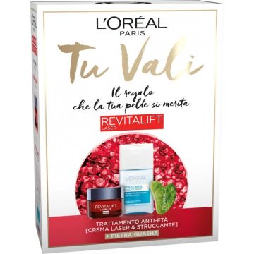 L'oreal paris skincare coffret laser oap 1 crema giorno + 1 struccante