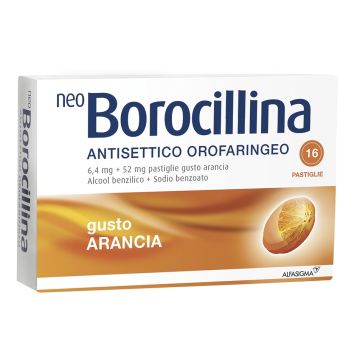 Neoborocillina Antisettico Orofaringeo 16 Pastiglie Arancia