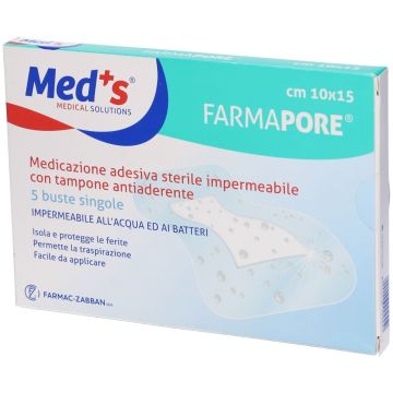 Med’s Farmapore Medicazione Impermeabile 10x15 cm 5 Pezzi