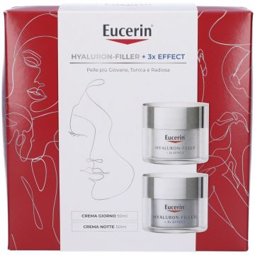 Eucerin Cofanetto Hyaluron Filler Trattamento Antirughe Crema Giorno SPF30 + Crema Notte 50 ml