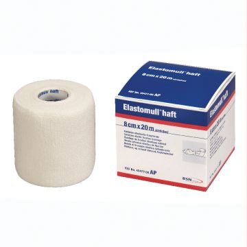 Benda elastica autoadesiva per fissaggio medicazioni elastom]ull haft lf altezza 8 cm lunghezza 20 m