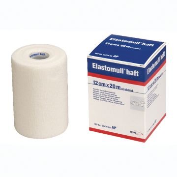 Benda elastica autoadesiva elastomull haft compressione forte cm12x20m
