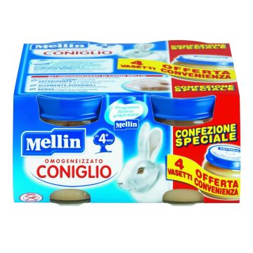 Mellin omog coniglio 4x80g