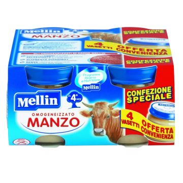 Mellin omogeneizzato manzo 80 g 4 pezzi