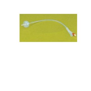 Catetere uretrale foley in puro silicone ch22 due vie. punta in nelaton, capacita' del palloncino 10ml. superficie liscia