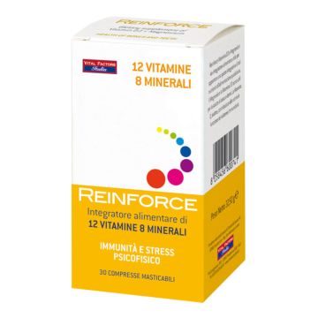 Reinforce 12 vitamine + 8 minerali 30 compresse masticabili