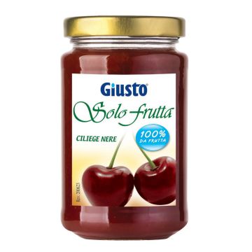 Giusto Senza Zuccheri Marmellata Ciliegie Nere 284g