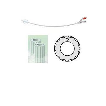 Catetere vescicale pediatrico in silicone profilcath plus scanalato 2 vie ch10 lunghezza 31 cm punta cilindrica 2 fori contrapposti palloncino 5 ml 1 pezzo