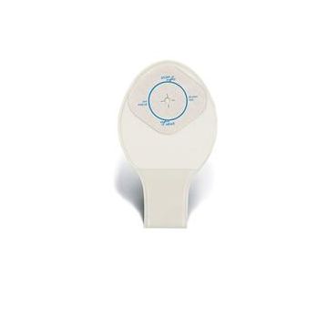 Sacca ileostomia pediatrica aperta trasparente ritagliabile mono pezzo con barriera protettiva sviluppata sulla tecnologia tomahesive ileodress pediatrico 8/50mm 15 pezzi