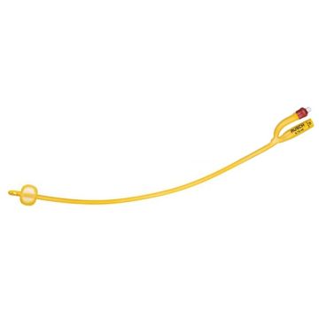 Catetere foley a media permanenza  rusch gold plus a 2 vie in silkolatex lattice-silicone per adulto ch24 lunghezza 40 cm punta cilindrica a 2 fori palloncino 30-50 ml 1 pezzo