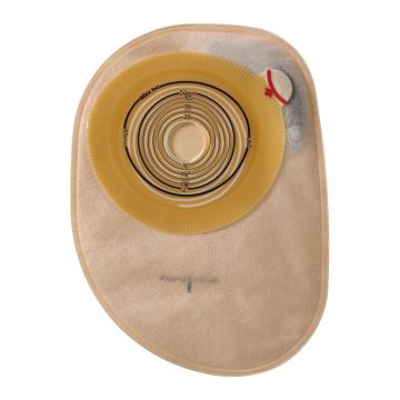 Sacca per colostomia convessa chiusa ricoperta in tessuto non tessuto alterna mio misura foro 15/33mm capacita' maxi 500ml 10 pezzi