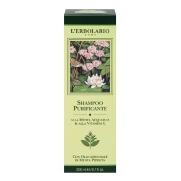 Shampoo purificante menta acquatica vitamina e 200 ml