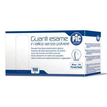 Pic Guanti In Lattice Naturale Senza Polvere Taglia M 100 Pezzi