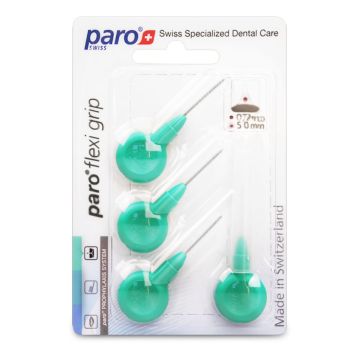 Paro 7-1075 flexi grip scovolino interdentale medio verde cilindrico diametro 5 mm Paro 7-1075 flexi grip scovolino interdentale medio verde cilindrico diametro 5 mm