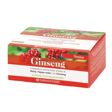 Farmaderbe Ginseng Maximum Integratore per Stanchezza 20 Flaconi 10 ml