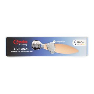 Credo tagliacalli cromato con clip raspa colore albicocca