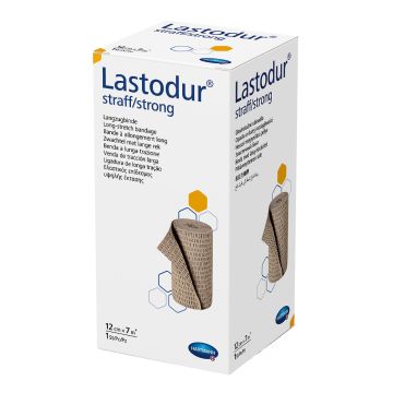 Benda elastica lastodur strong a compressione forte estensibilita' 180% color pelle altezza 12cm lunghezza 7m