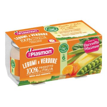 Plasmon omogeneizzato verdure legumi 80 g x 2 pezzi