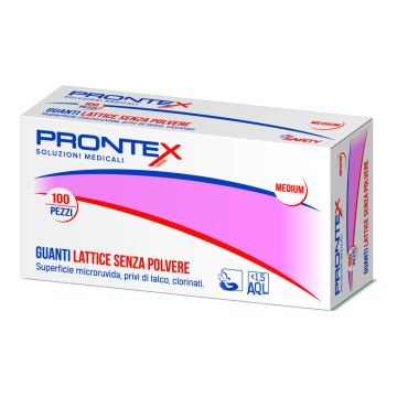 Prontex guanto in lattice con amido medio 100 pezzi