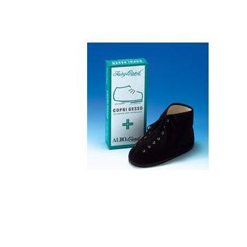 Pantofola coprigesso in panno foderato e suola di gomma misura 41