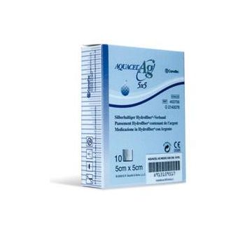 Medicazione speciale attiva aquacel ag medic 5x5cm 10 pezzi