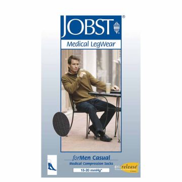 Calza compressiva jobst for men casual 15-20mmhg gambaletto ne m articolo 754770000200