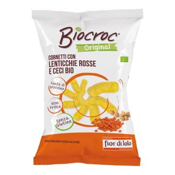 Biocroc cornetti con lenticchie rosse e ceci 45 g