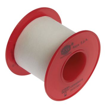 Cerotto di fissaggio standard monouso non sterile in rocchetto su tela all'ossido di zinco colore bianco naturale misura 5cmx5m 6 pezzi codice oxy04nbsd