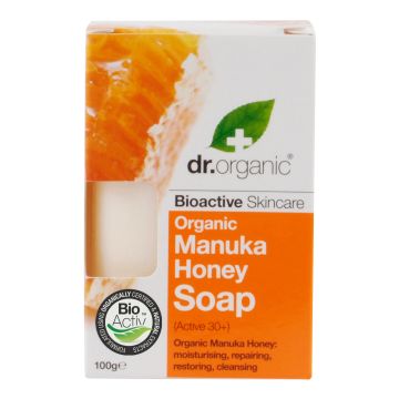 Dr organic manuka honey miele di manuka soap saponetta 100 g