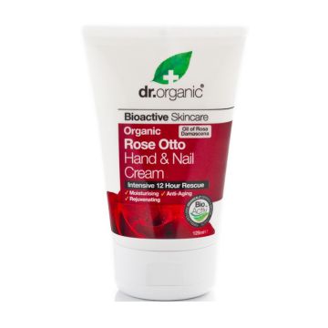 Dr organic rose otto rosa hand nail cream crema mani 125 ml