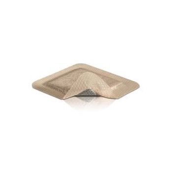 Medicazione in schiuma di poliuretano mepilex border ag con argento assorbente antimicrobica bordo integrato strato di contatto in silicone morbido 10x10 cm 5 pezzi
