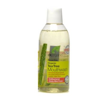 Dr organic tea tree mouthwash collutorio 500 ml