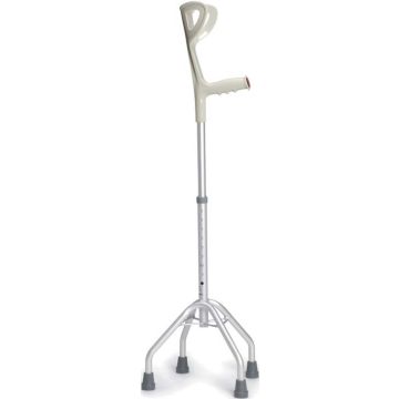 Quadripode brio in alluminio anodizzato con appoggio antribrachiale impugnatura anatomica Quadripode brio in alluminio anodizzato con appoggio antribrachiale impugnatura anatomica