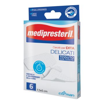 Cerotto per dita medipresteril delicato tnt 7,5x5cm 6 pezzi