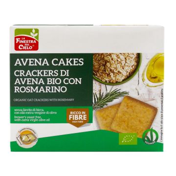 Fsc avenacakes crackers di avena con rosmarino bio vegan senza lievito di birra con olio extravergine di oliva 250 g
