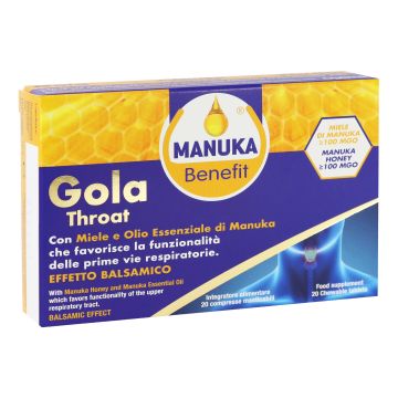 Manuka benefit gola throat 20 compresse masticabili