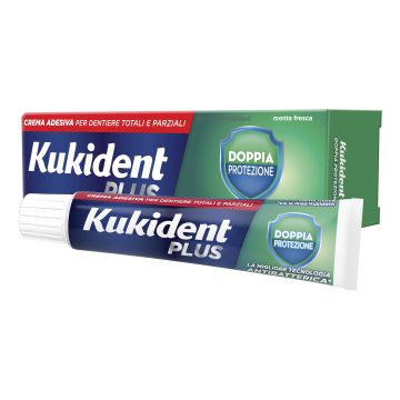 Kukident doppia protezione crema adesiva per protesi dentarie 40 g