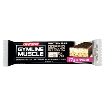 Enervit gymline muscle protein bar 27% doppio strato milk-ciock 1 pezzo