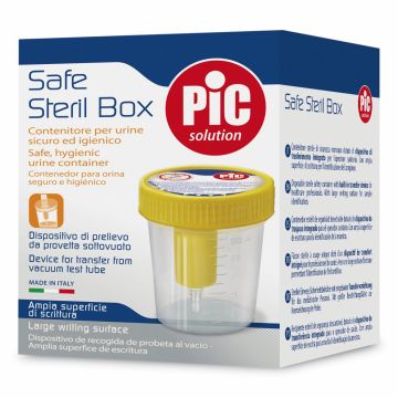Pic Steril Box Contenitore Urina 100ml Sottovuoto